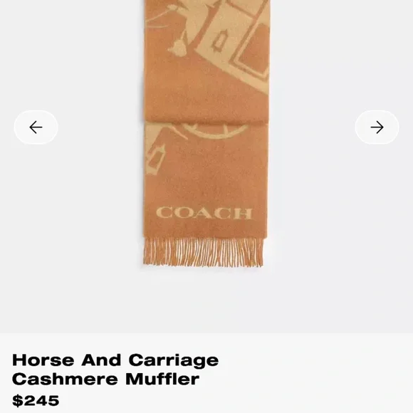 Coach Horse and Carriage Cashmere Muffler - Picture 2 of 3